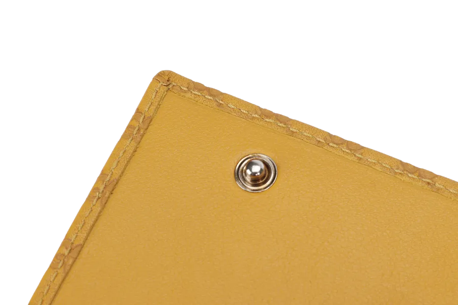 GUCCI GUCCISSIMA TRAVEL CASE (309651) MUSTARD YELLOW AND ORANGE INSERT CALFSKIN LEATHER SILVER HARDWARE WITH BOX