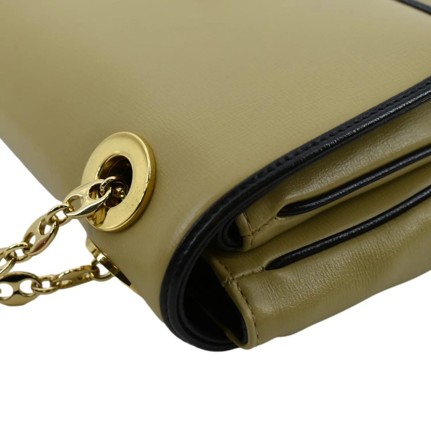 GUCCI Linea Marina Small Leather Chain Shoulder Bag Beige 576421