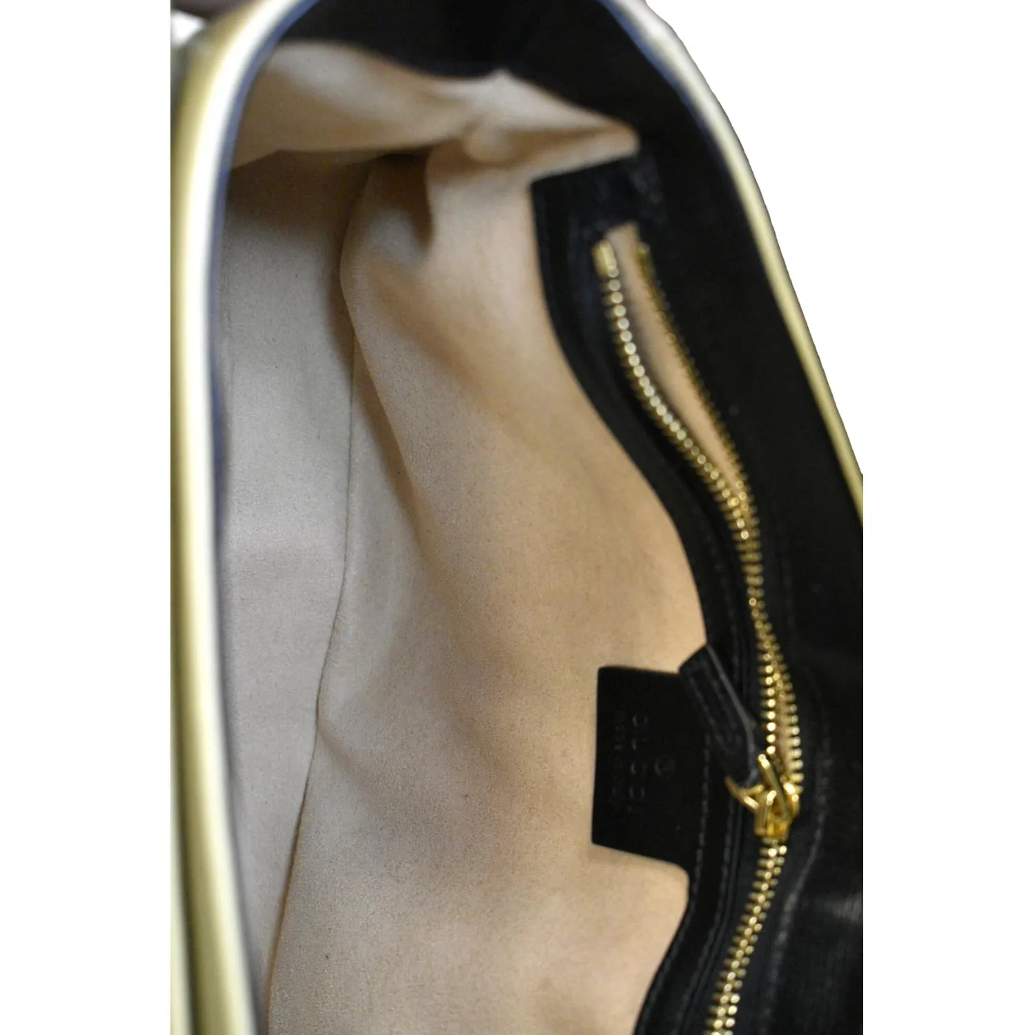 GUCCI Linea Marina Small Leather Chain Shoulder Bag Beige 576421