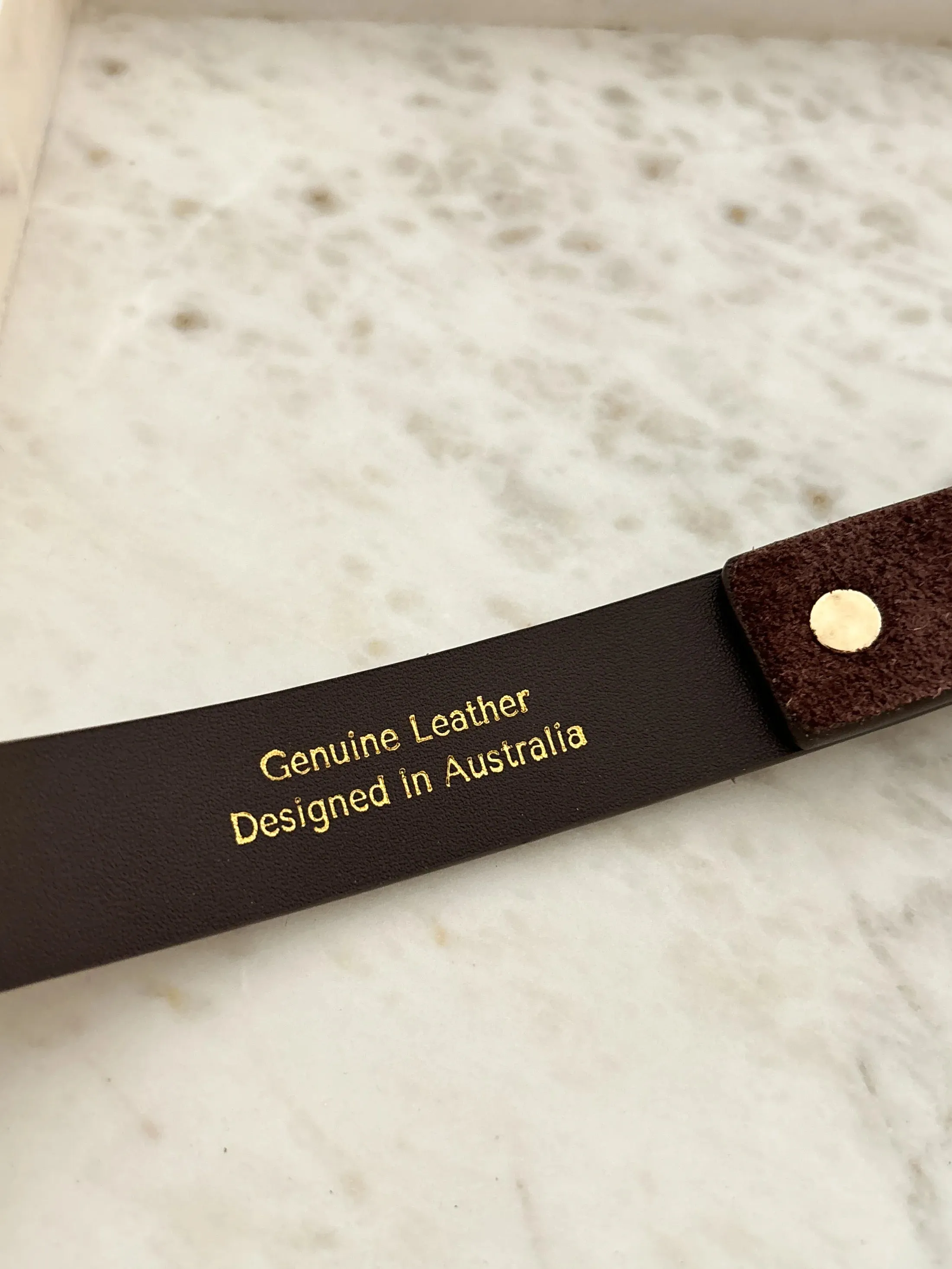 HALLEY SUEDE BUCKLE BELT - CHOCOLATE