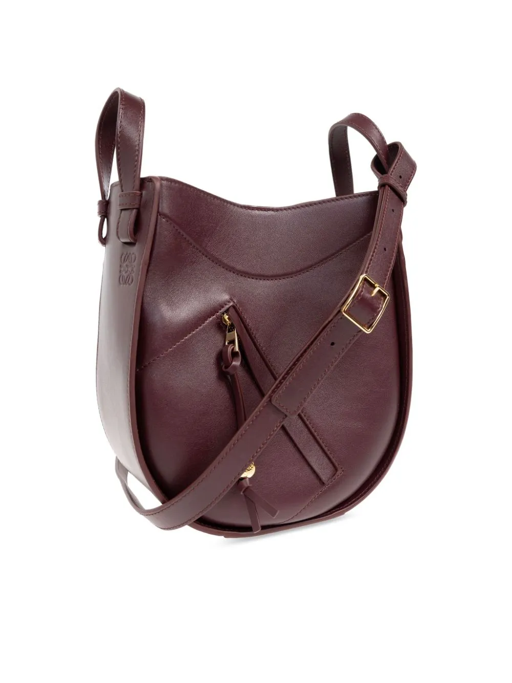 Hammock leather shoulder bag