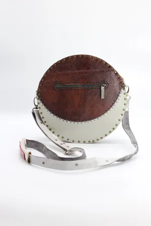 Hand Crafted Moon Cross Body Bag From Recycled Leather