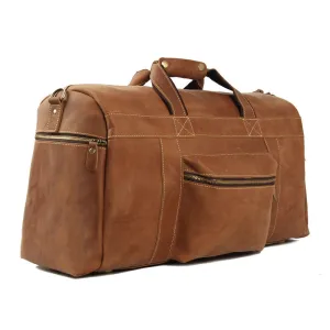 Handmade Full Grain Leather Duffle Bag, Travel Bag, Overnight Bag