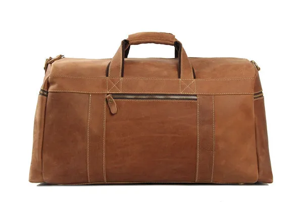 Handmade Full Grain Leather Duffle Bag, Travel Bag, Overnight Bag