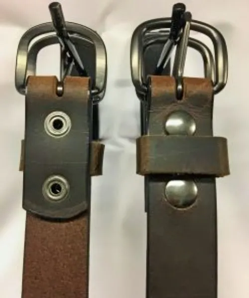 Handmade Men's Solid Leather Belt - 1 Inch, Sizes 60-64