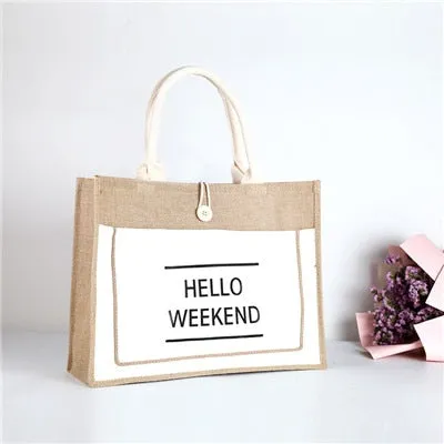 High Quality Women Linen Luxury Tote Large Bag