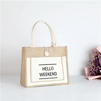 High Quality Women Linen Luxury Tote Large Bag
