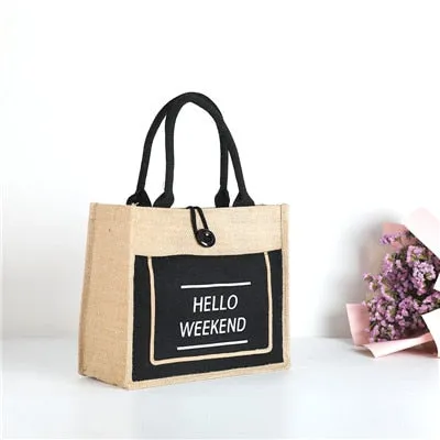 High Quality Women Linen Luxury Tote Large Bag
