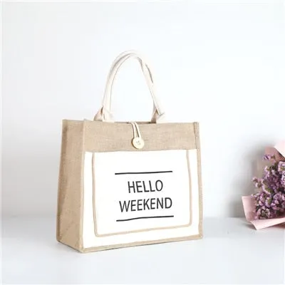 High Quality Women Linen Luxury Tote Large Bag