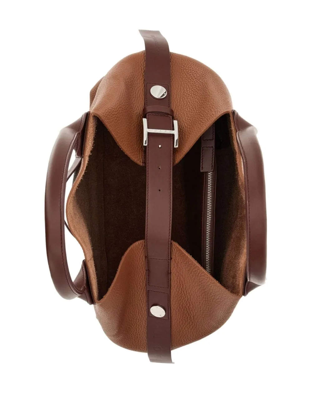 Hogan script medium leather handbag