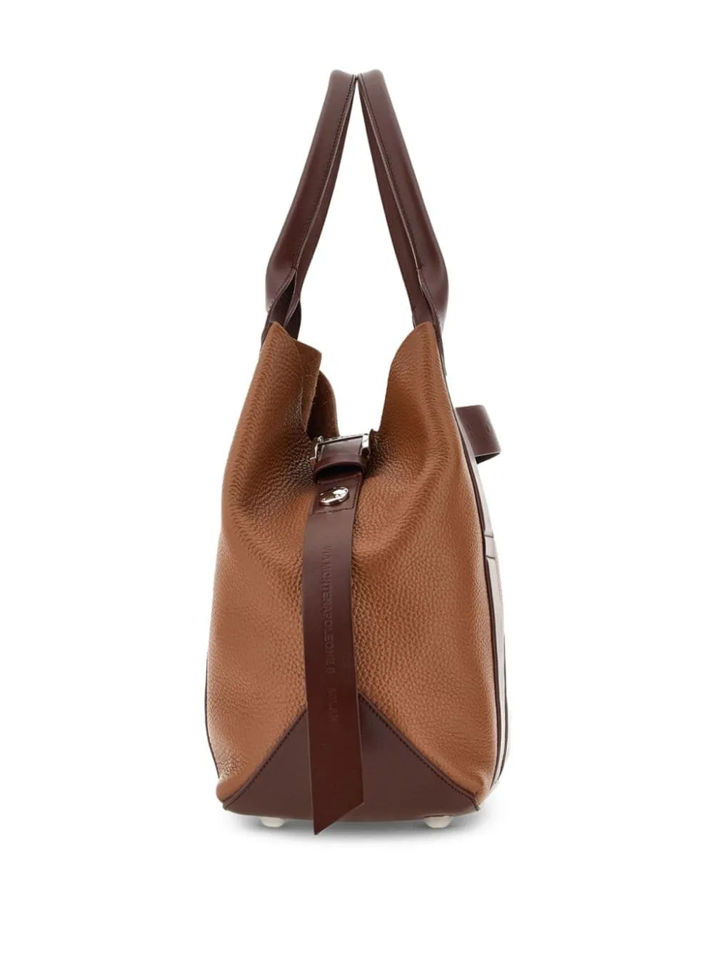 Hogan script medium leather handbag