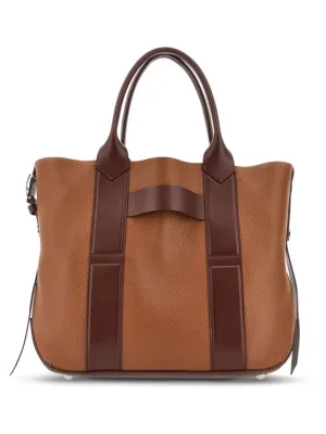 Hogan script medium leather handbag