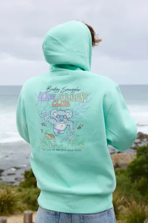 Hoodie in Teal Ocean Swim Club