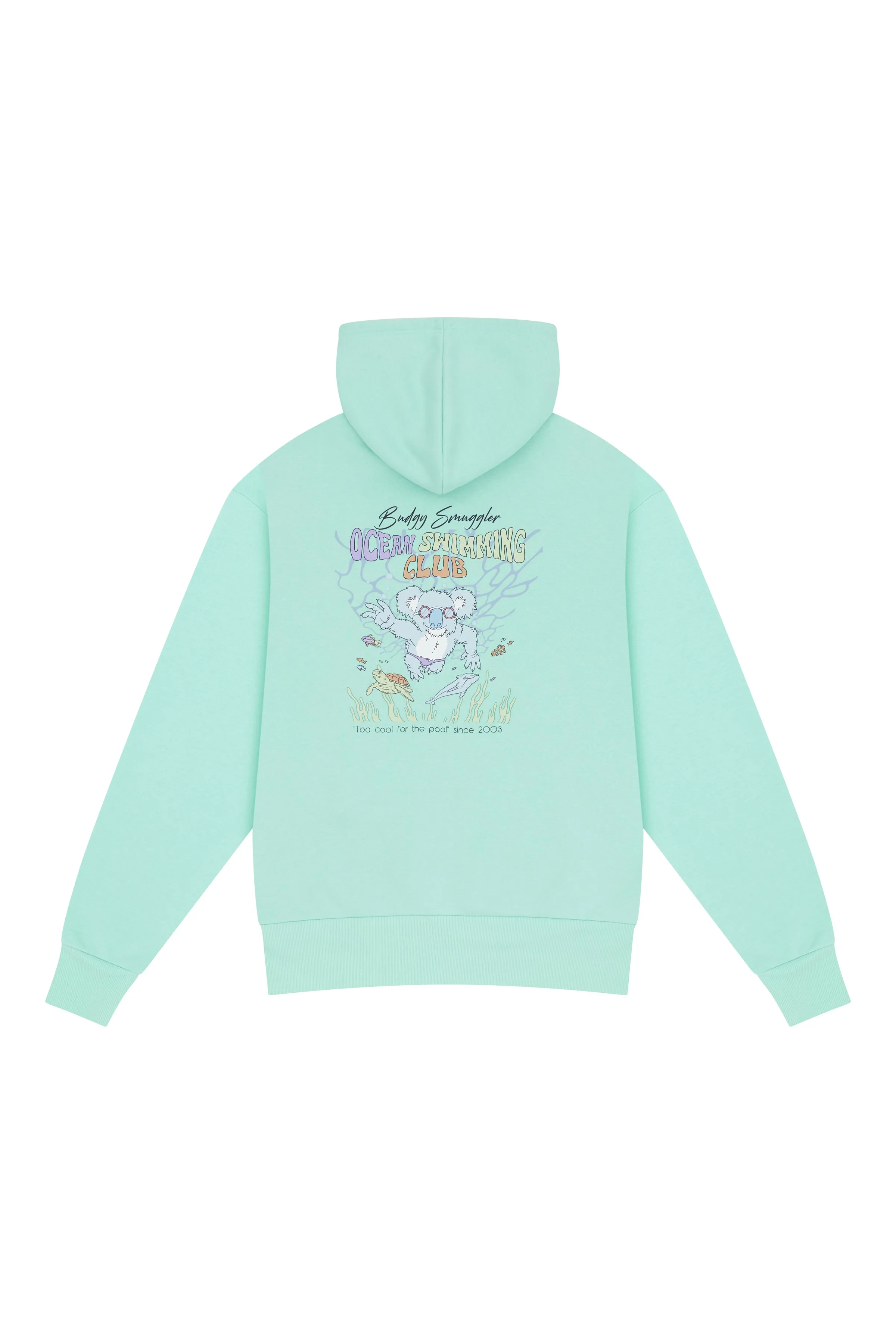 Hoodie in Teal Ocean Swim Club