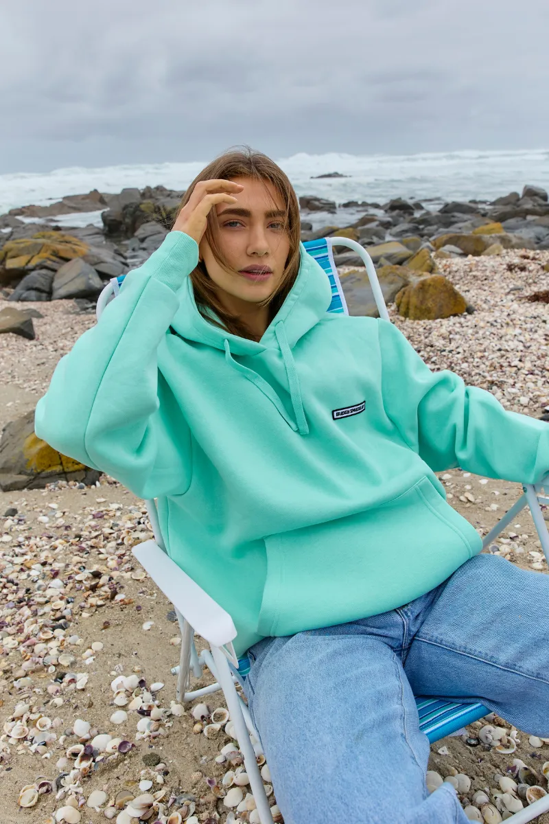 Hoodie in Teal Ocean Swim Club