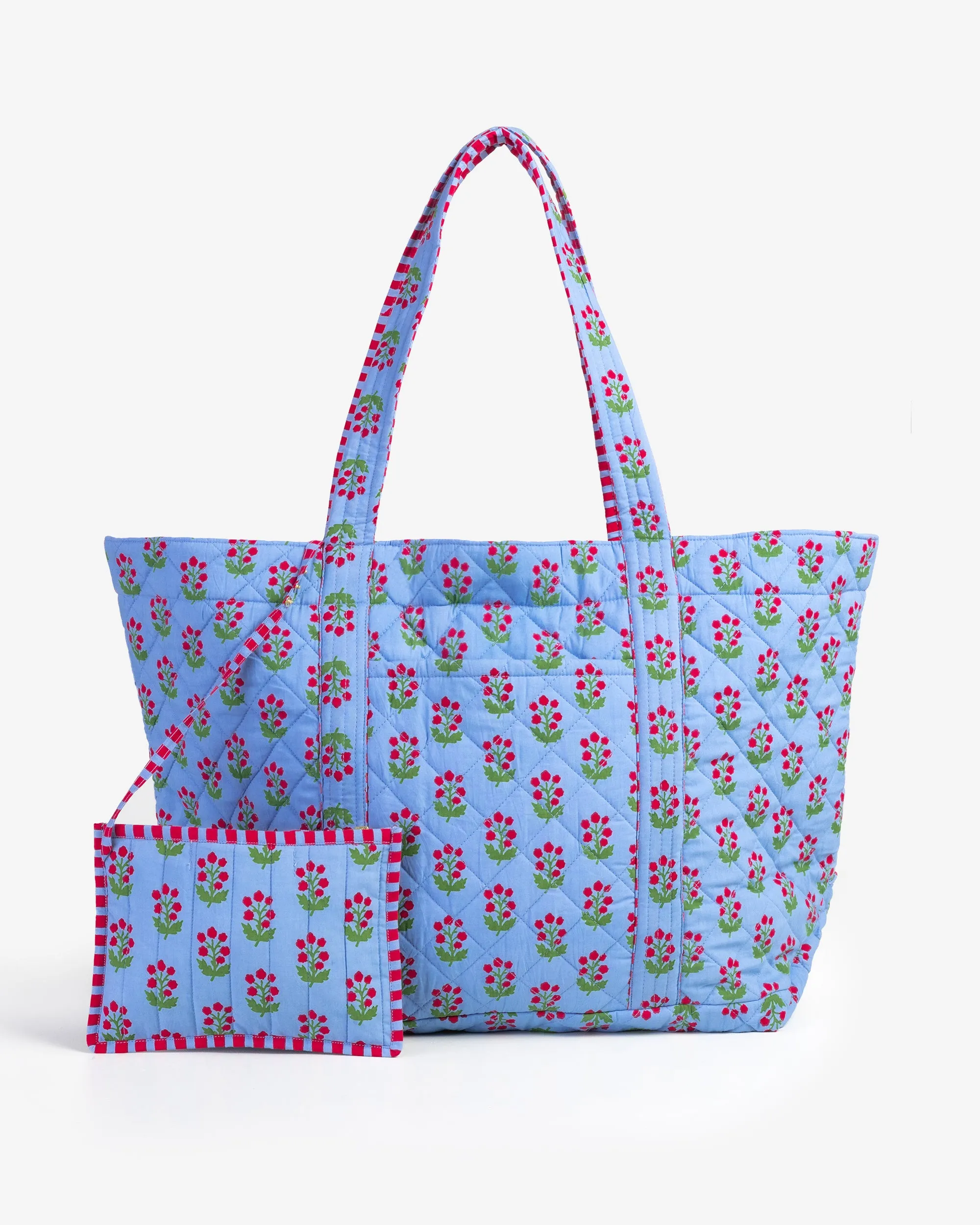 In Bloom - Weekend Bag with Pouch - Denim