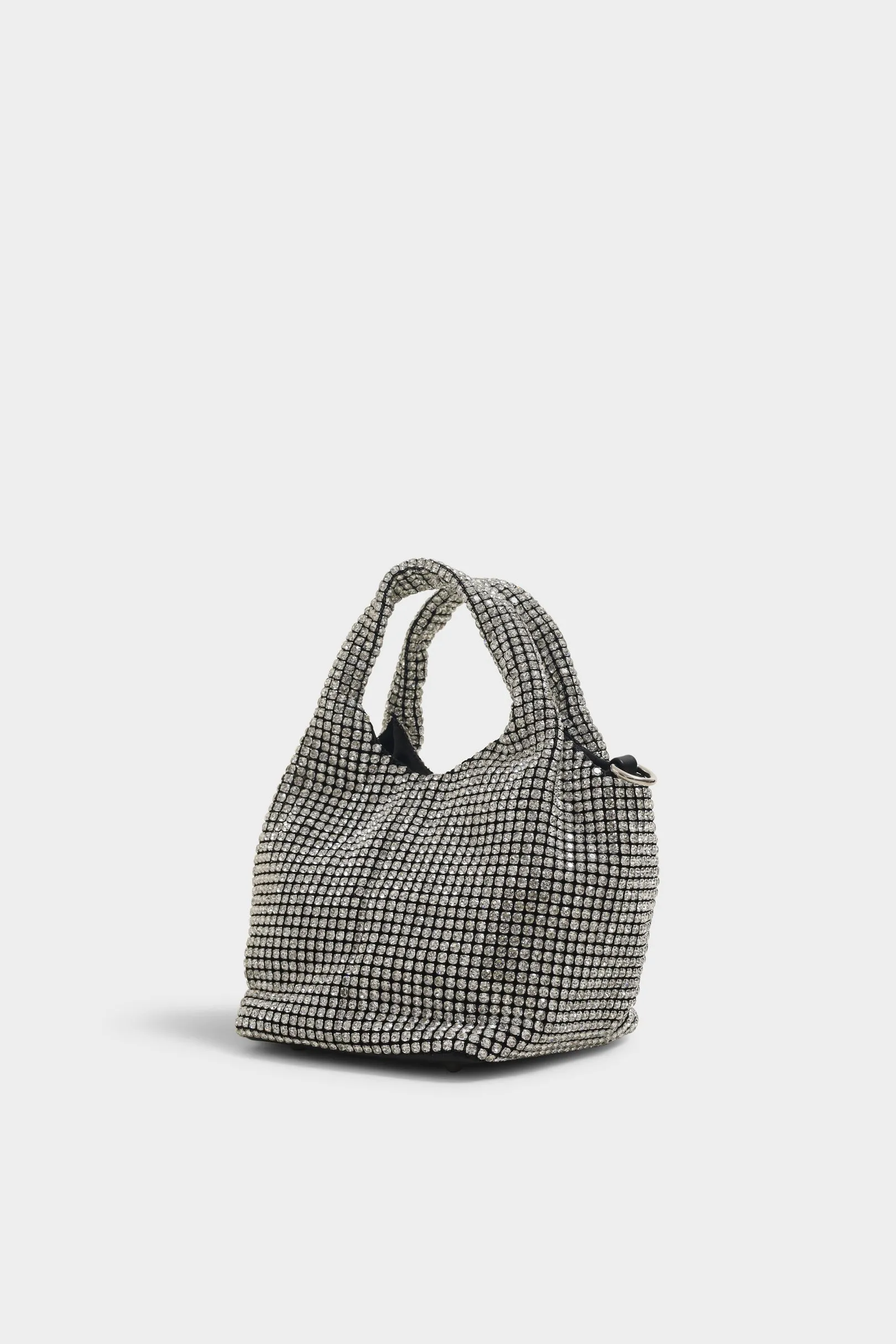 Iris silver bucket bag