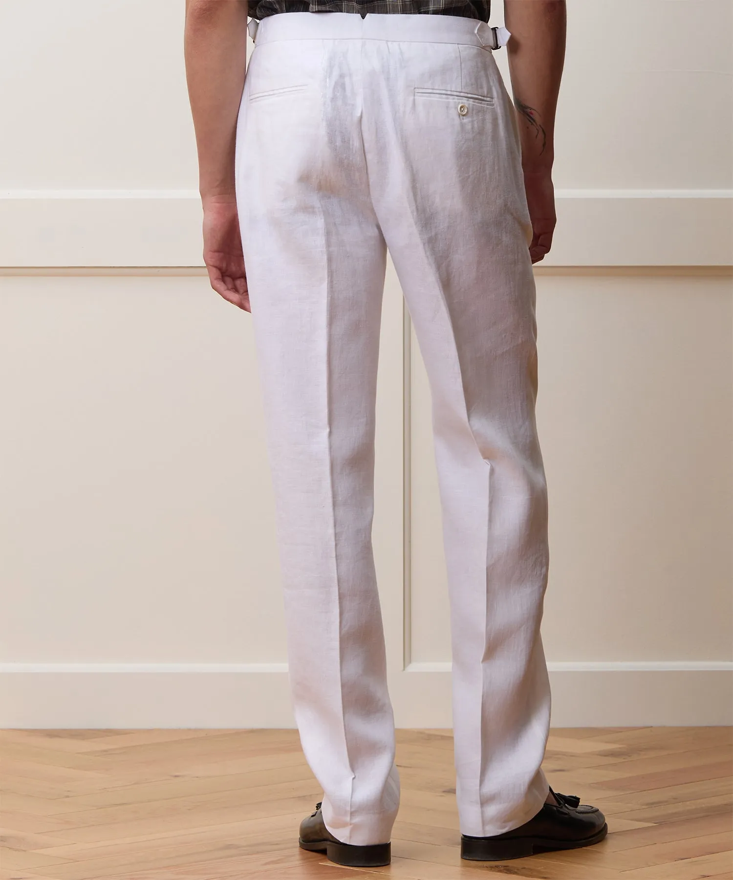 Irish Linen Side Tab Trouser