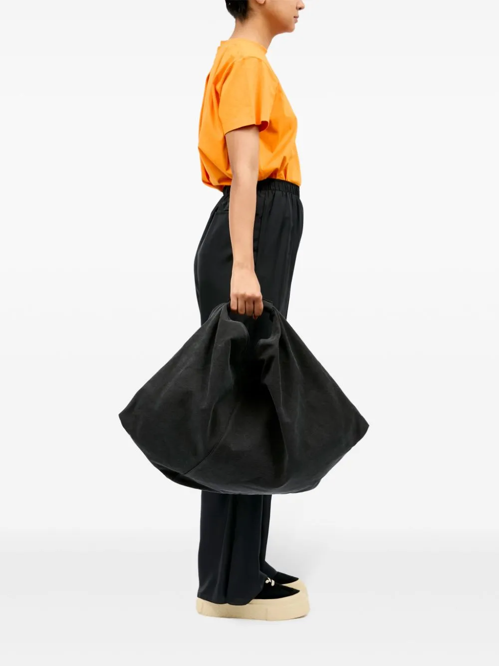 Japanese draped handbag