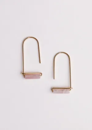 JaxKelly Rose Quartz Drop Earring