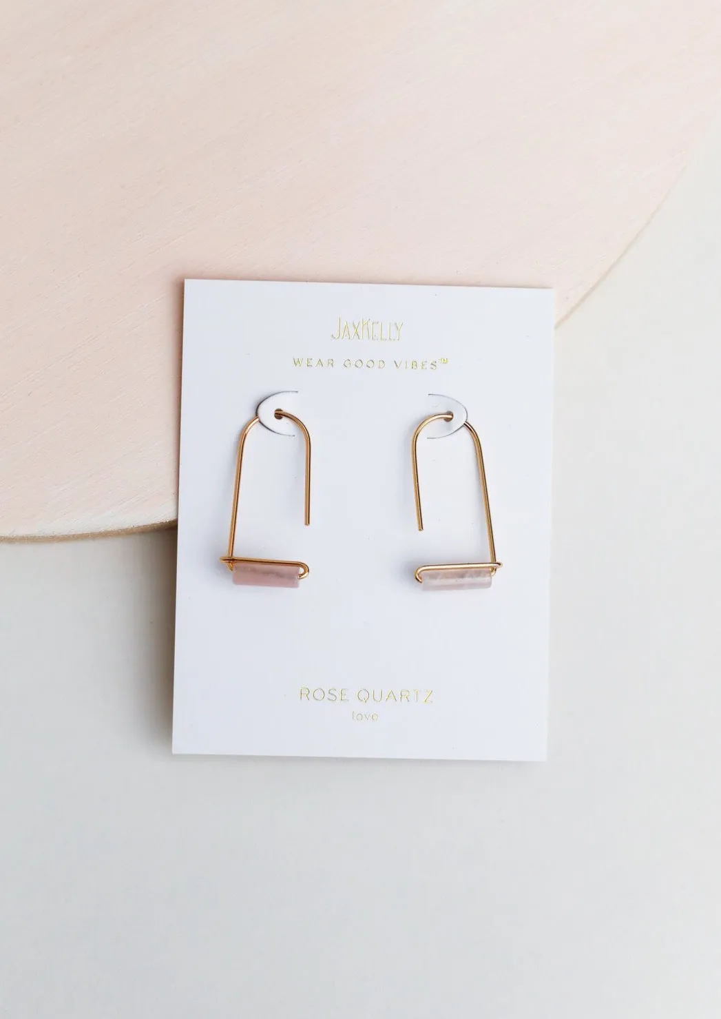 JaxKelly Rose Quartz Drop Earring