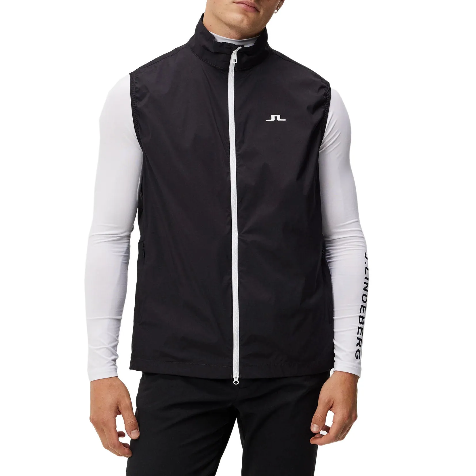 J.Lindeberg Ash Light Packable Golf Vest- Black