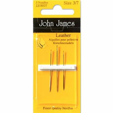 John James Leather Needles Assorted Sizes 3/7