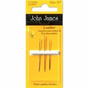 John James Leather Needles Assorted Sizes 3/7