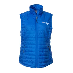 KMD-106 | Ladies' PA Packable Puffy Vest - Cobalt