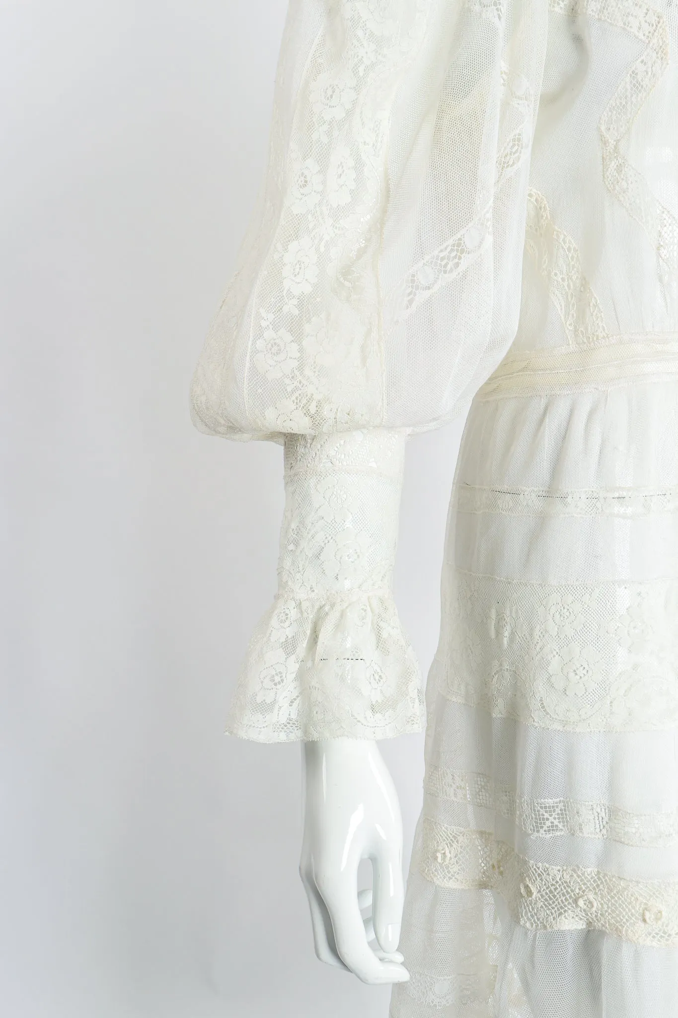 Lace Balloon Sleeve Dress