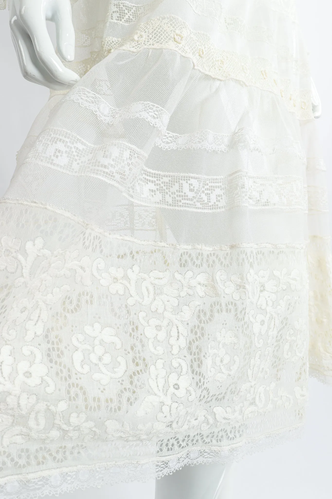 Lace Balloon Sleeve Dress
