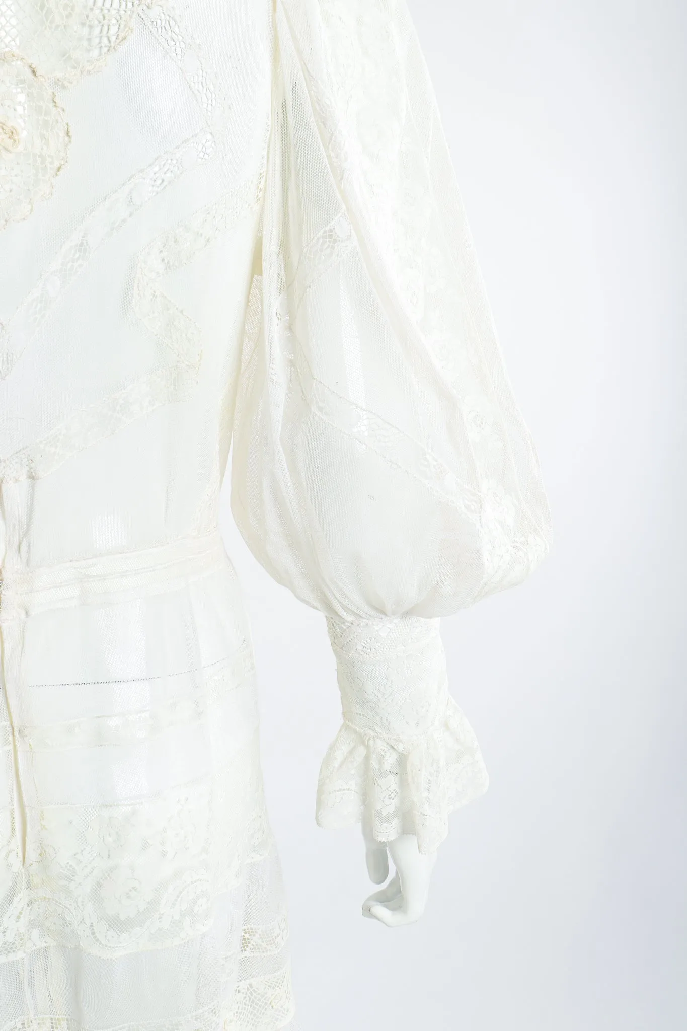 Lace Balloon Sleeve Dress