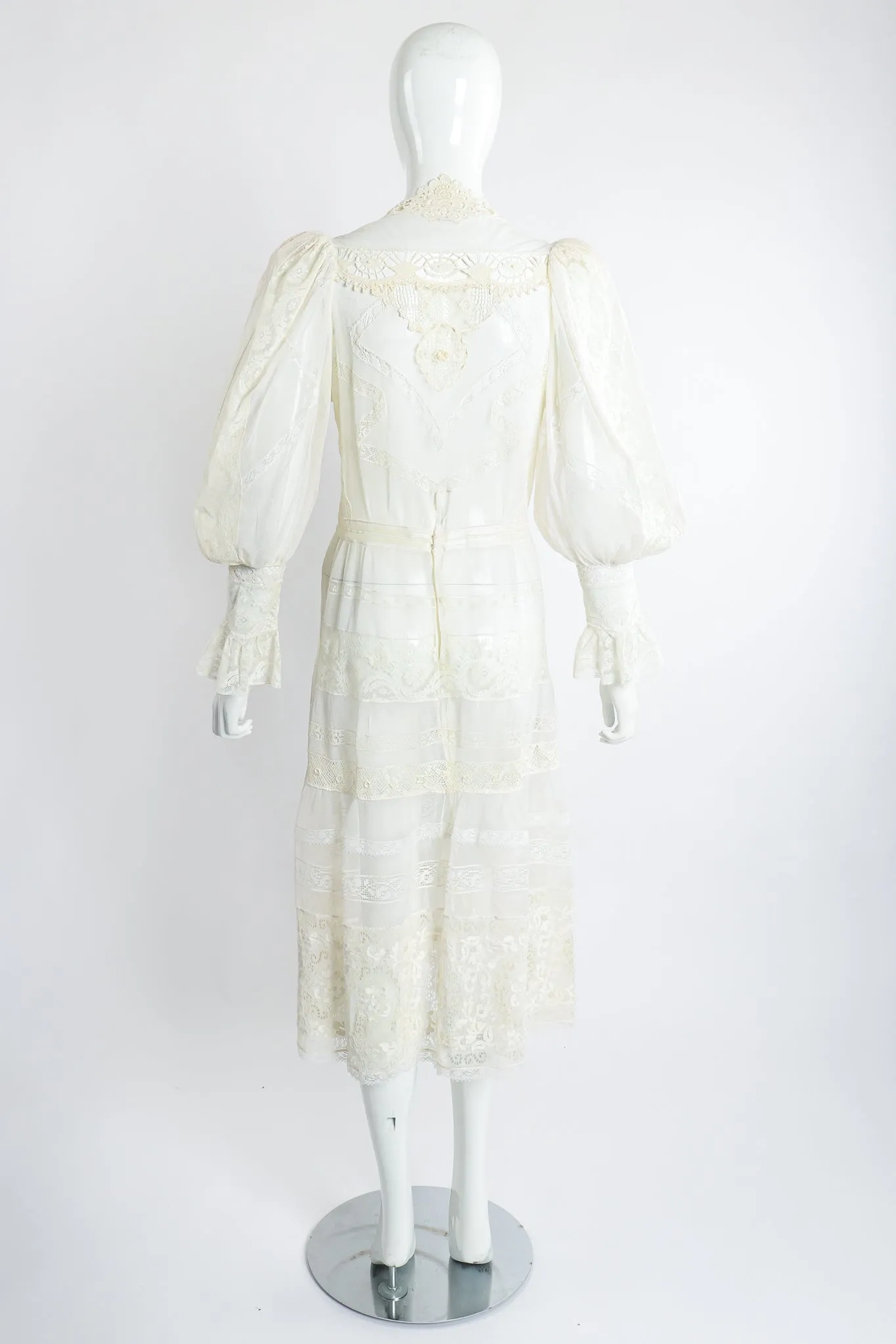 Lace Balloon Sleeve Dress