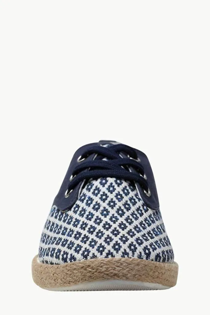 Lace Up Aztec Print Espadrilles