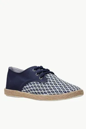 Lace Up Aztec Print Espadrilles