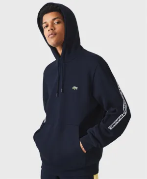 Lacoste SH2485 Printed Bands Tape Hoodie 166 Navy