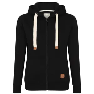 Ladies Fleece Lined Full Zip Hoodie - Navy