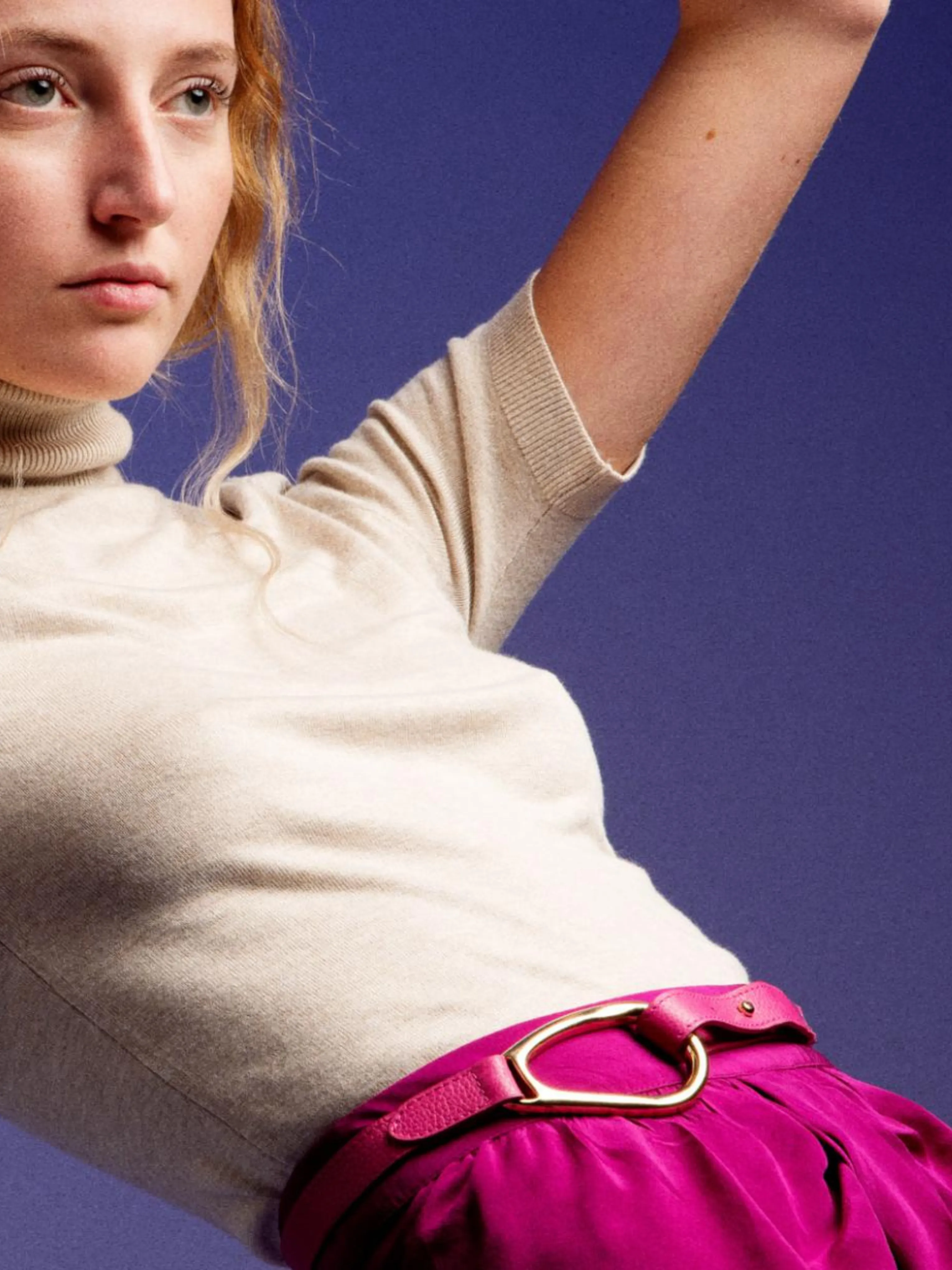 L'Adorable Calf Leather Belt in Camel