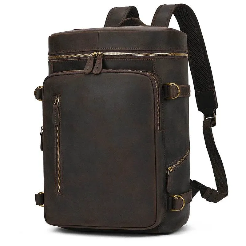 Large Leather Backpack Luxury Designer Laptop Travel Backpack