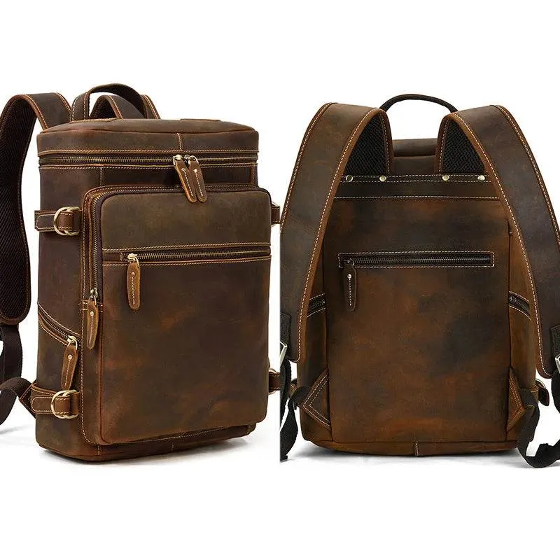 Large Leather Backpack Luxury Designer Laptop Travel Backpack