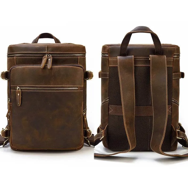 Large Leather Backpack Luxury Designer Laptop Travel Backpack