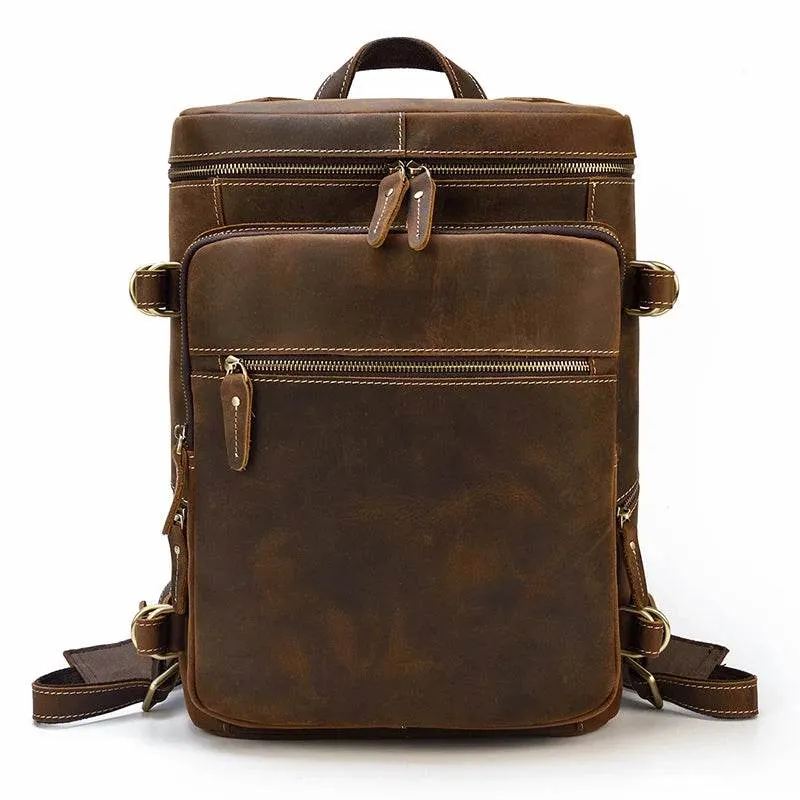 Large Leather Backpack Luxury Designer Laptop Travel Backpack