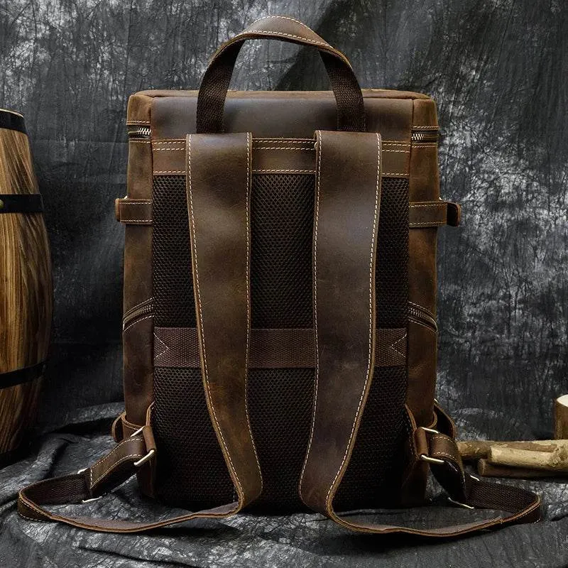 Large Leather Backpack Luxury Designer Laptop Travel Backpack