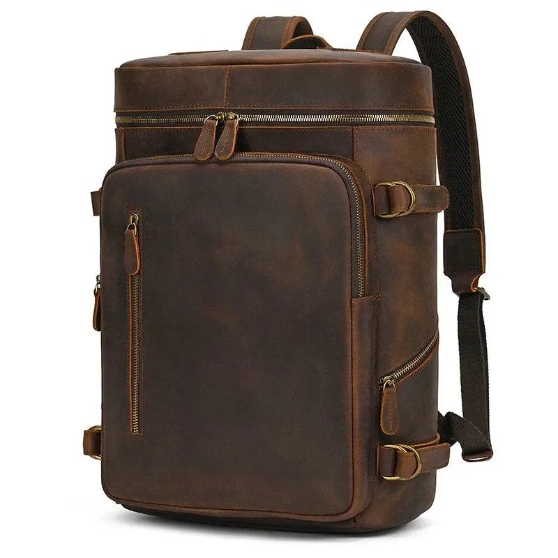 Large Leather Backpack Luxury Designer Laptop Travel Backpack