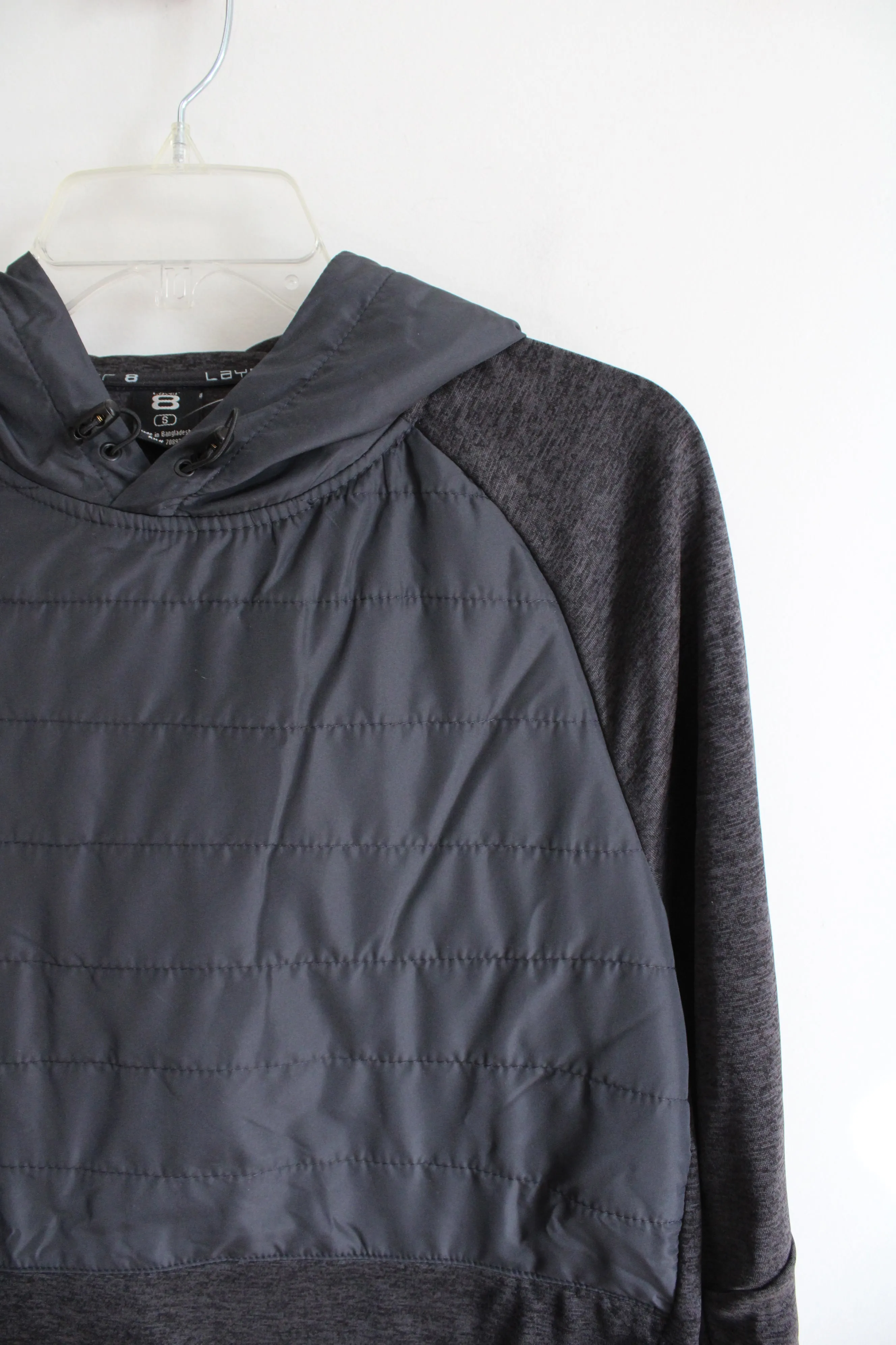 Layer 8 Fleece Lined Gray Hoodie | S