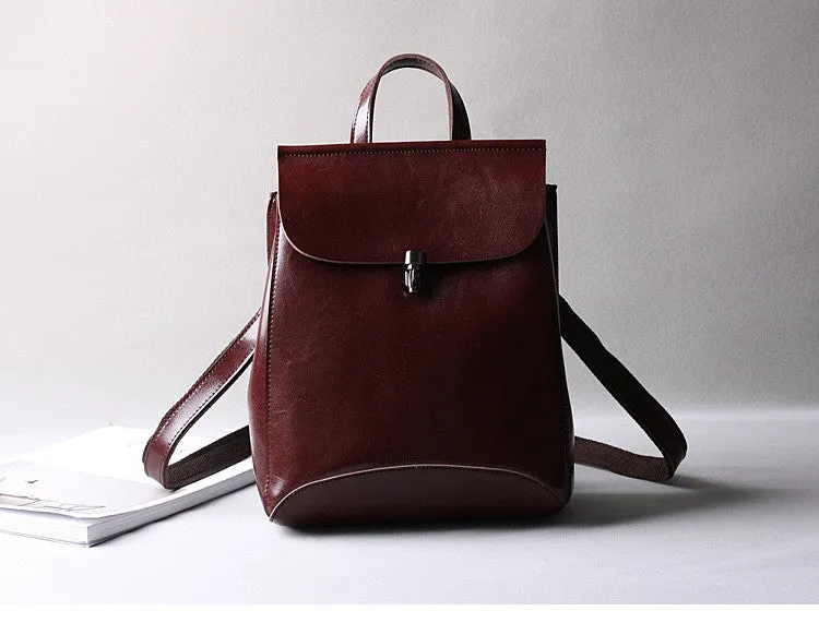 Leather Backpack Purse, Designer Backpacks for Women, Small Backpack Purse