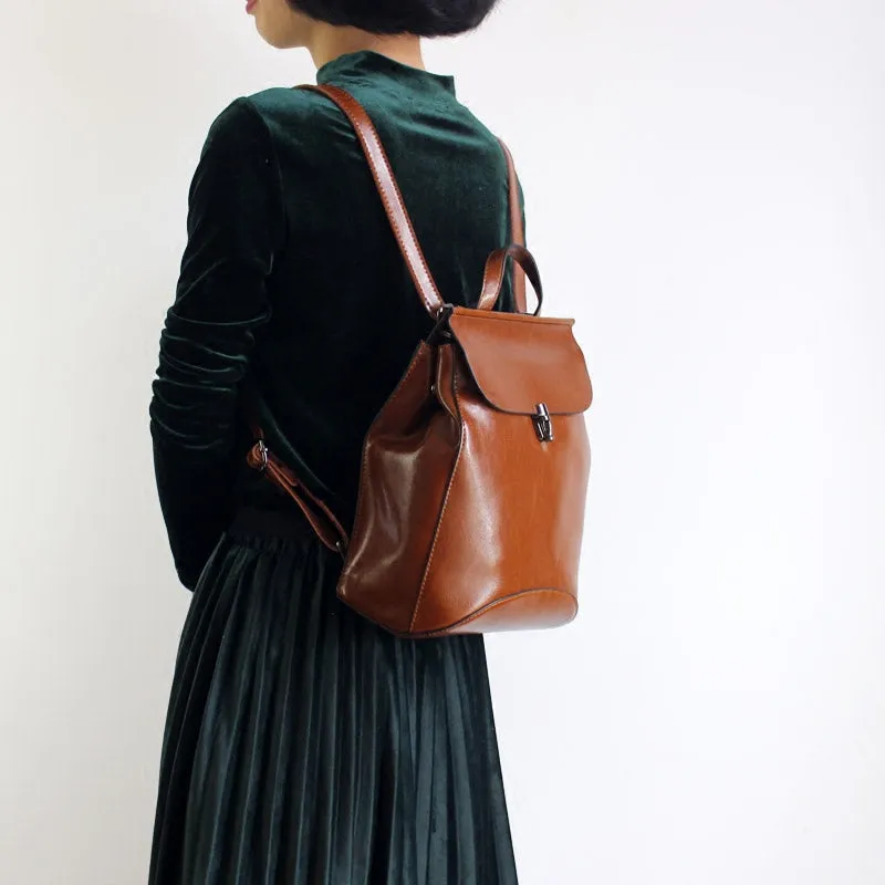 Leather Backpack Purse, Designer Backpacks for Women, Small Backpack Purse