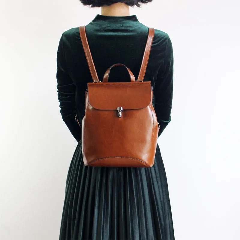 Leather Backpack Purse, Designer Backpacks for Women, Small Backpack Purse