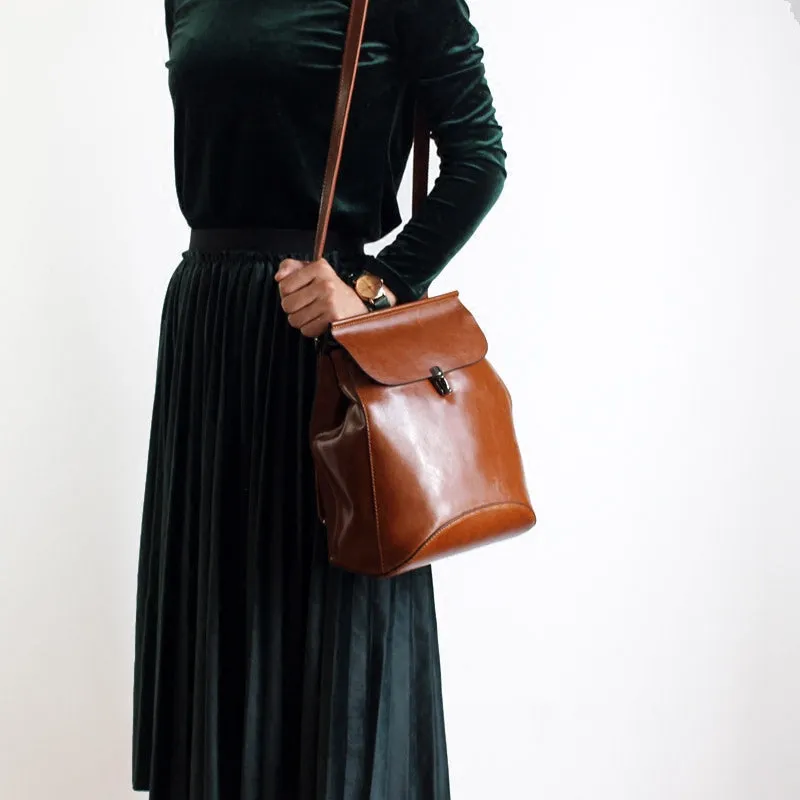 Leather Backpack Purse, Designer Backpacks for Women, Small Backpack Purse