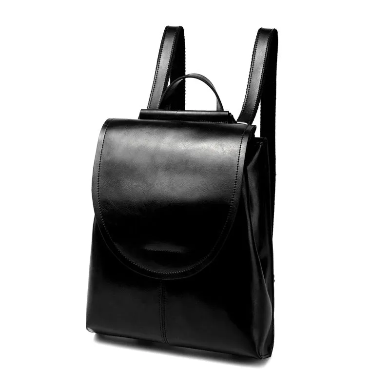 Leather Backpack Women City Backpack Travel Backpack Stylish Shoulder Bag